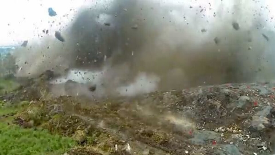 Sprengning «up close»