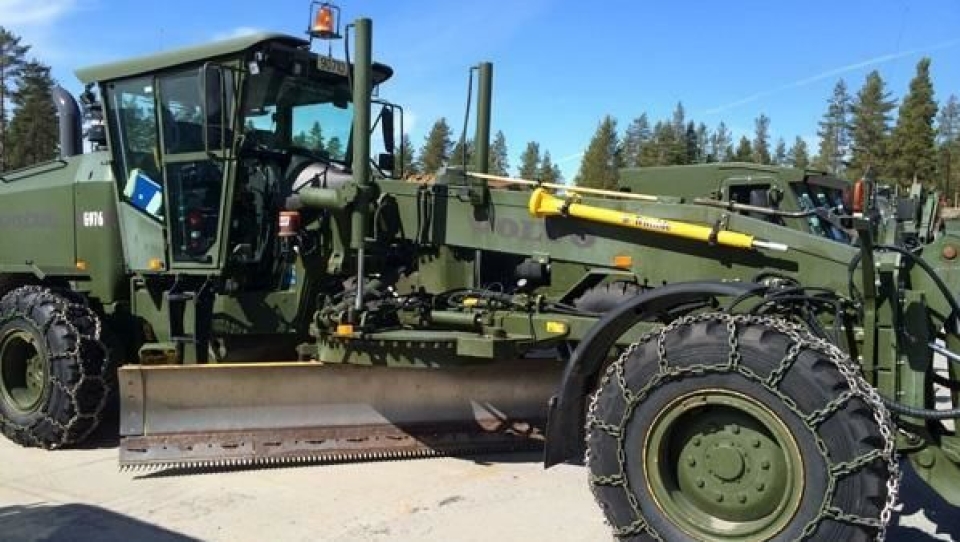 Veihøvel med Trimble-utstyr fra Sitech.