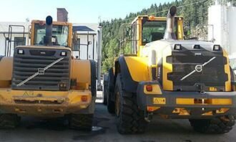 Fra Katharina Fjeld: #gammalt og #nytt #old and the #new #l220g #l180e #volvo220g #volvo180e #volvo #wheelloaders