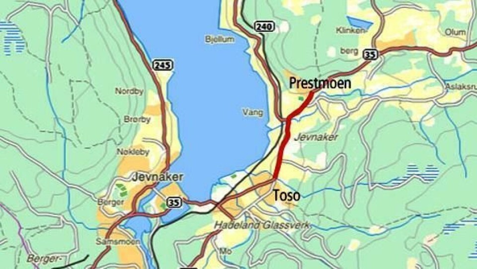 Seltor lavest på E16-gangvei