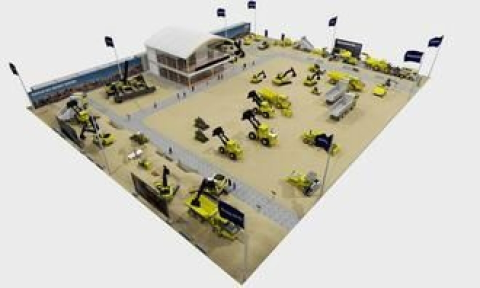 Volvo CEs uteområde på Bauma 2013.