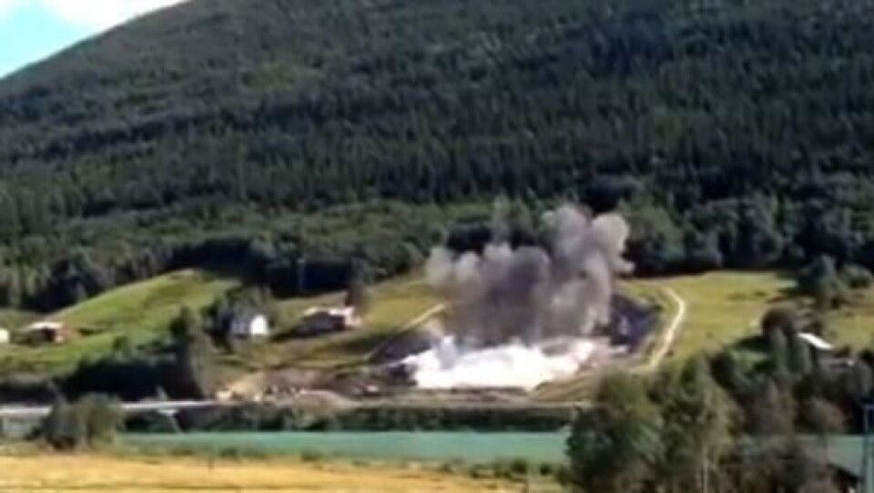 Se sprengning på Kvam