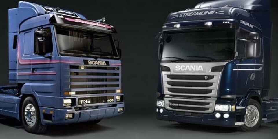 Scania har tatt opp igjen Streamline-navnet på sin mest aerodynamiske førerhusvariant. Navnet ble i sin tid også brukt på en noenlunde tilsvarende førerhusutførelse i 3-serien (t.v.).