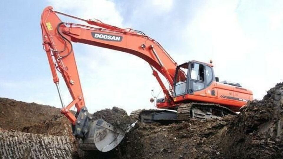 Scania-motorer på Doosan-gravere