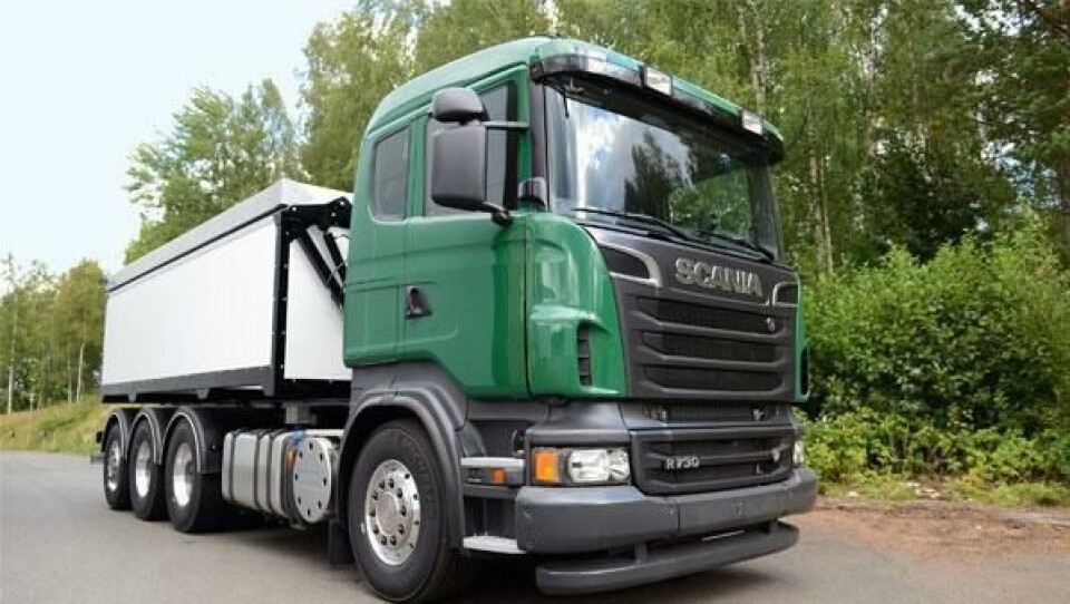 En Scania R730 vil være blant bilene som i fremtiden skal frakte jernmalm fra gruvene i Pajala til jernbanen.