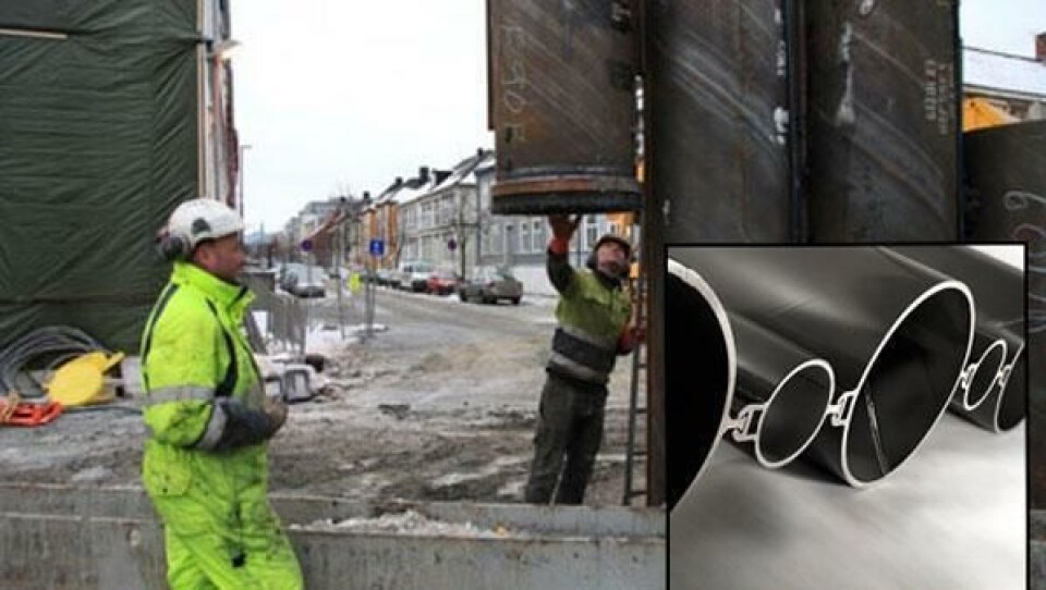 RD-peleveggene sitter sammen med et skinnesystem.