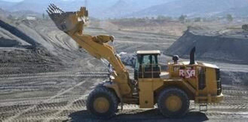 Cat 988K hjullaster på 580hk og vekt i tunnelversjon ca 64 tonn