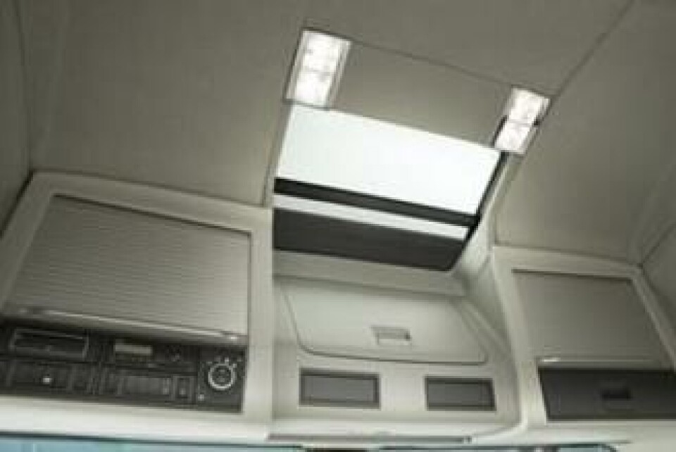 Glimt fra førerhuset i nye FH.