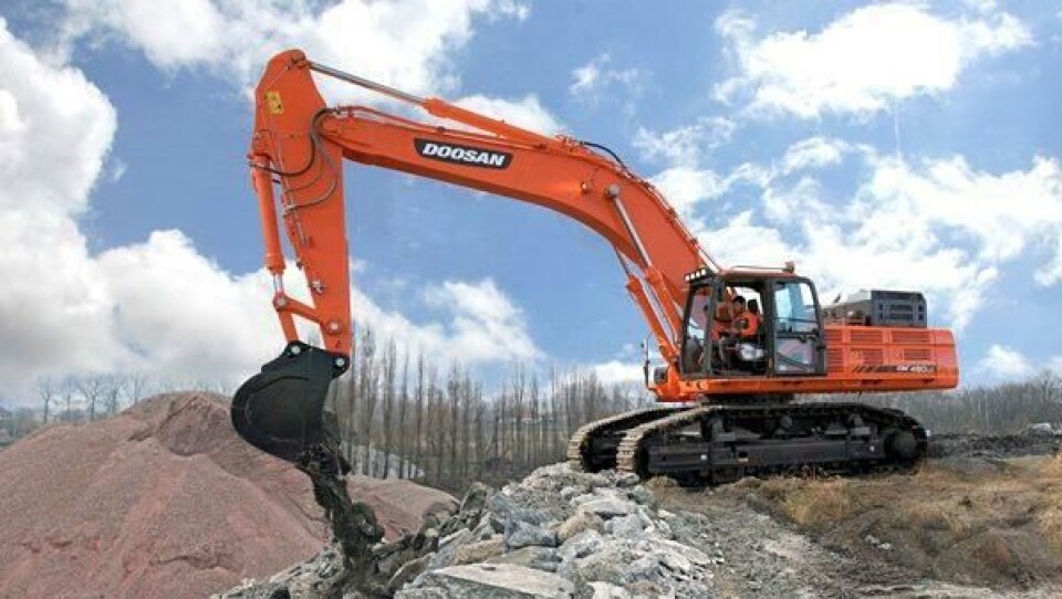 Doosan DX530LC-3 blir å finne på Bauma 2013.