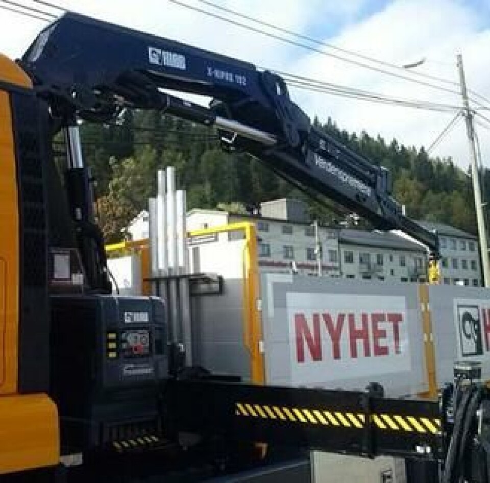 Kranen som var på plass i Norge onsdag var en X-HIPRO 192.