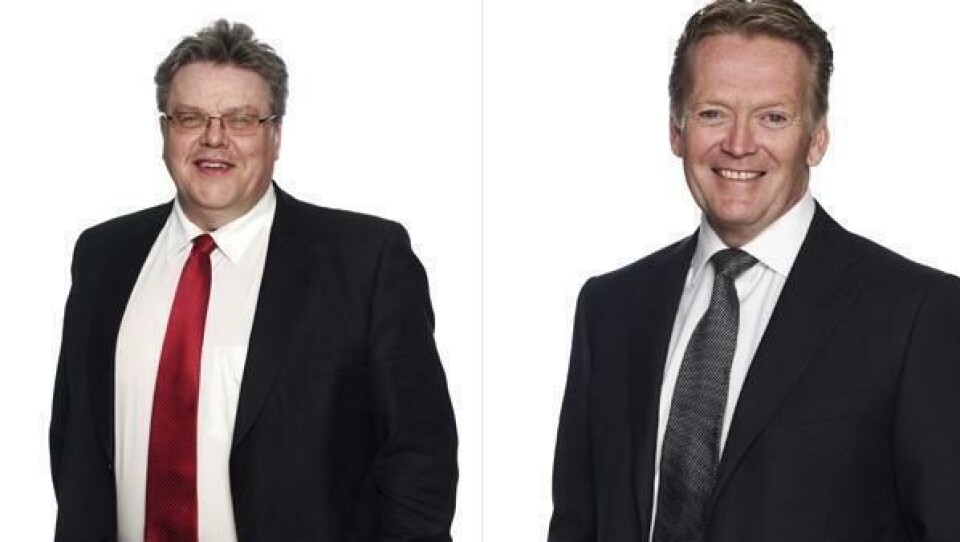Trond Vidar Sagen (til venstre) blir konsernsjef for Bertel O. Steen Invest AS, mens Bjørn Maarud blir konsernsjef for Bertel O. Steen AS.