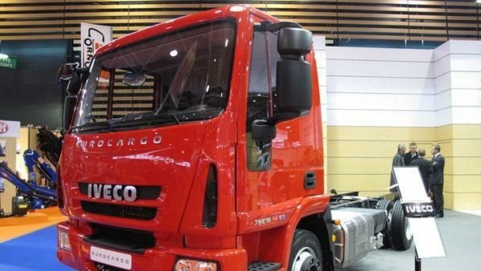 Iveco Eurocargo Euro 6 fotografert på utstillingen Solutrans i Lyon november.