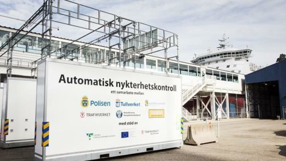 Det er i gjennomsnitt stoppet en sjåfør per dag med for høy promille siden disse bommene ble satt opp i Frihamnen i september 2014. 1. oktober ble ni sjåfører stoppet med for for høy promille.