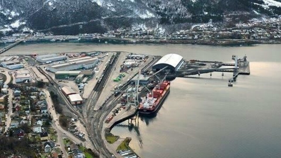 Den moderniserte og utvidede terminalen på fagernes i Narvik.