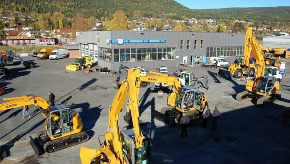 Motorsalg viste anleggsmaskiner