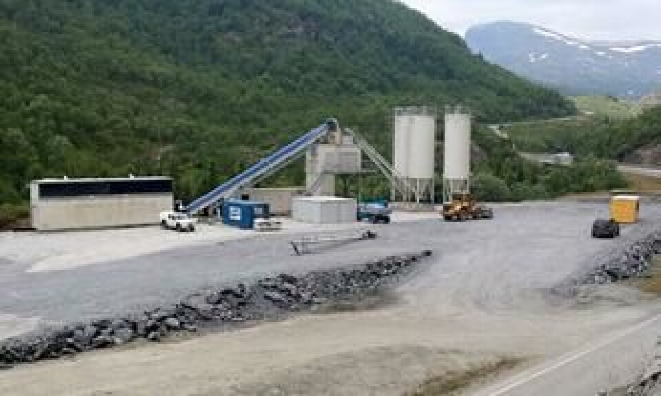 Den første mobile betongfabrikken ble i høst satt opp på Filefjell.