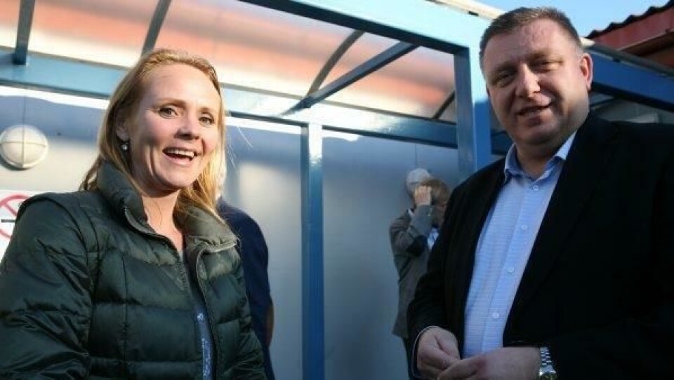 Lastebilgeneral Geir A. Mo er på offensiven når han diskuterer opprettelsen av et Transportpoliti ansikt til ansikt med Linda Hofstad Helleland (H), leder i Stortingets Transportkomitè.