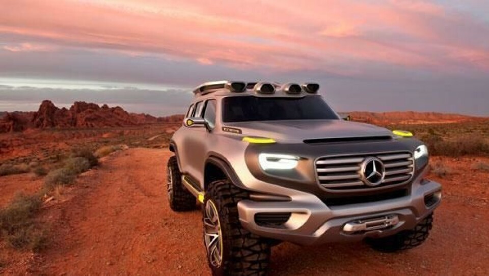 Mercedes-Benz Ener-G-Force. Legg merke til at lyset er formet som G.