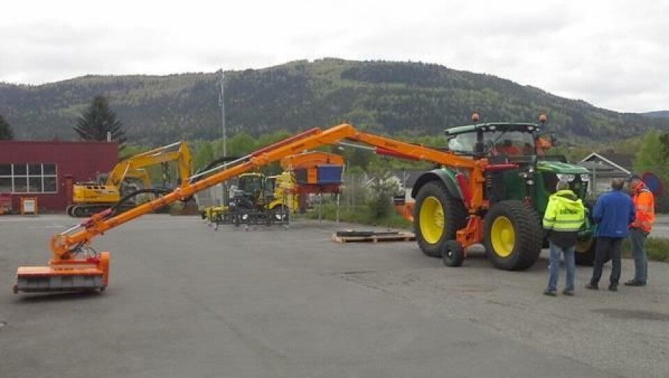 LANG REKKEVIDDE: Bildet er fra opplæringen ved Bulder-anlegget på Solbergmoen tidligere i mai.