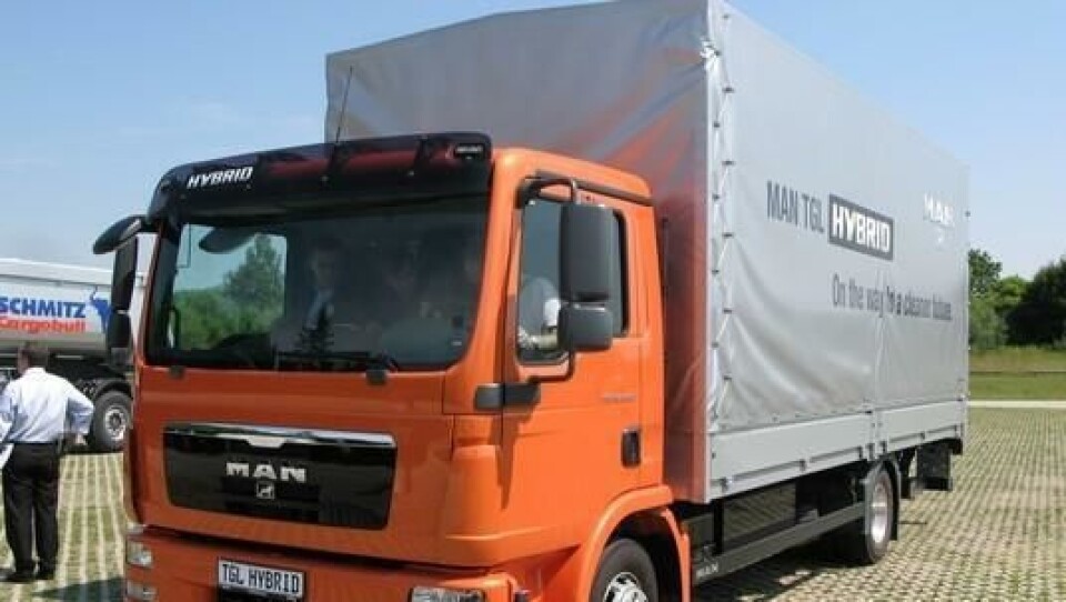 Det var rift om MANs ene hybrid distribusjonsbil under MANs pre-IAA-arrangement.