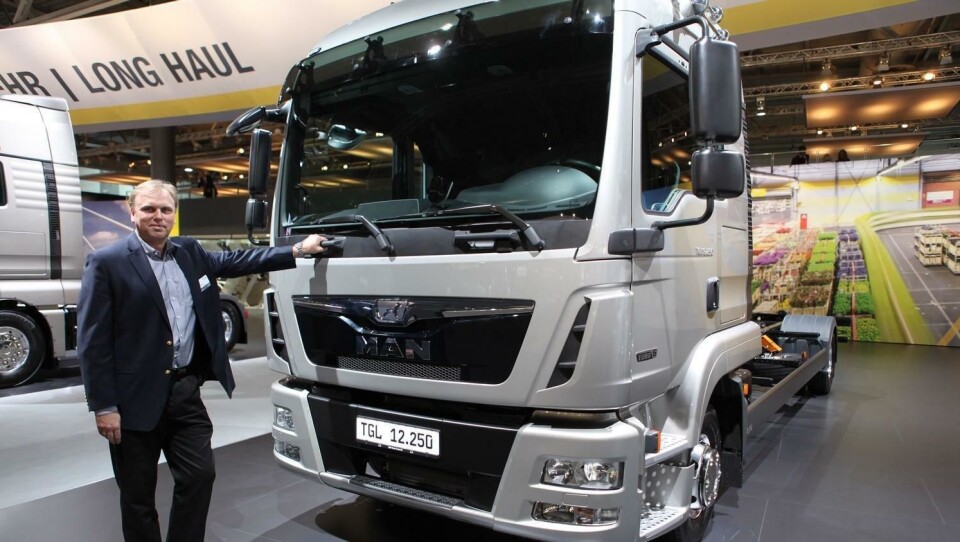 MAN-sjef Bård Stenberg avbildet under IAA-utstillingen i 2012.