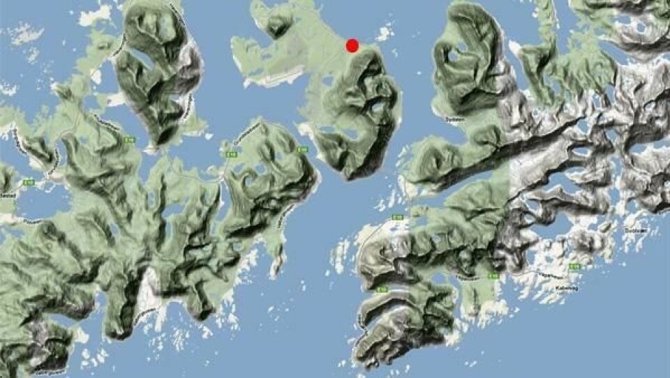 Den røde markeringen viser hvor den nye brua skal bygges.