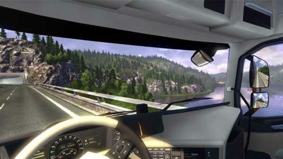 Lastebil-simulator med norske veier
