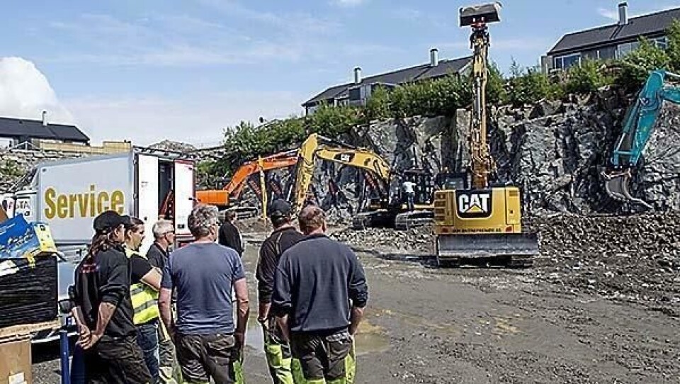 Det var mange som både skuet og prøvde maskiner på testfeltet under Anlegg 2014 i Haugesund.