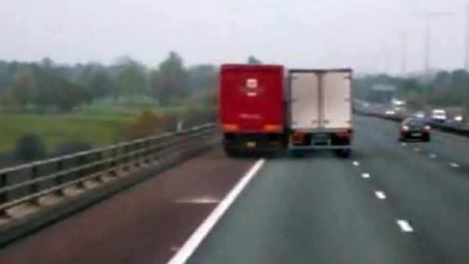 Kamp om plassen på motorvei