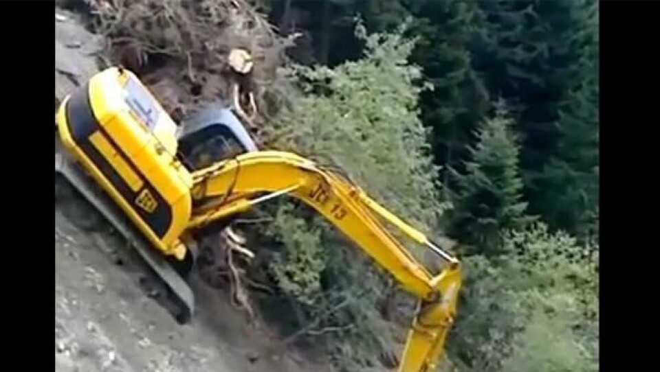 JCB på tur i bratta