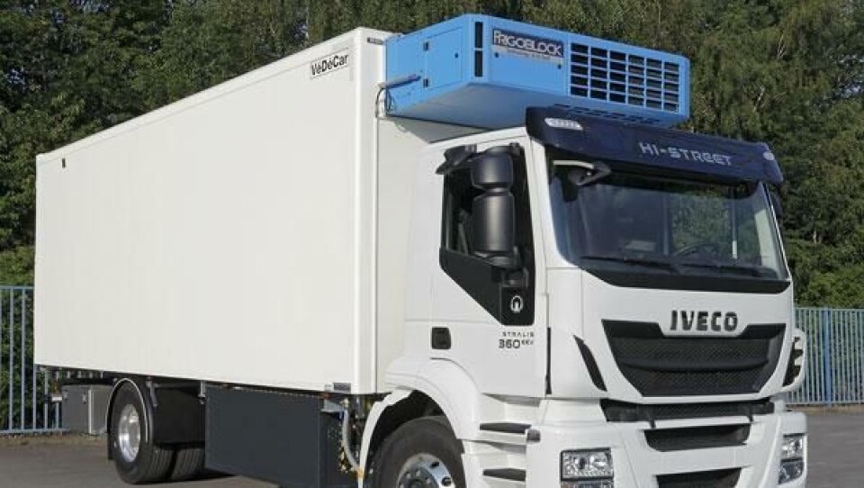 Frigoblock har markert seg som produsent av kvalitetskjølesystemer for transportnæringen. Her kjølemaskinen FK 25i montert på Iveco Stralis 360 EEV.