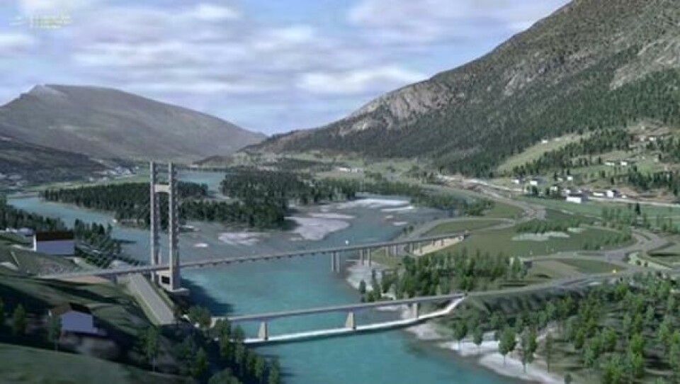 Slik vil det bli på Kvam etter at E6-utbyggingen er ferdig.