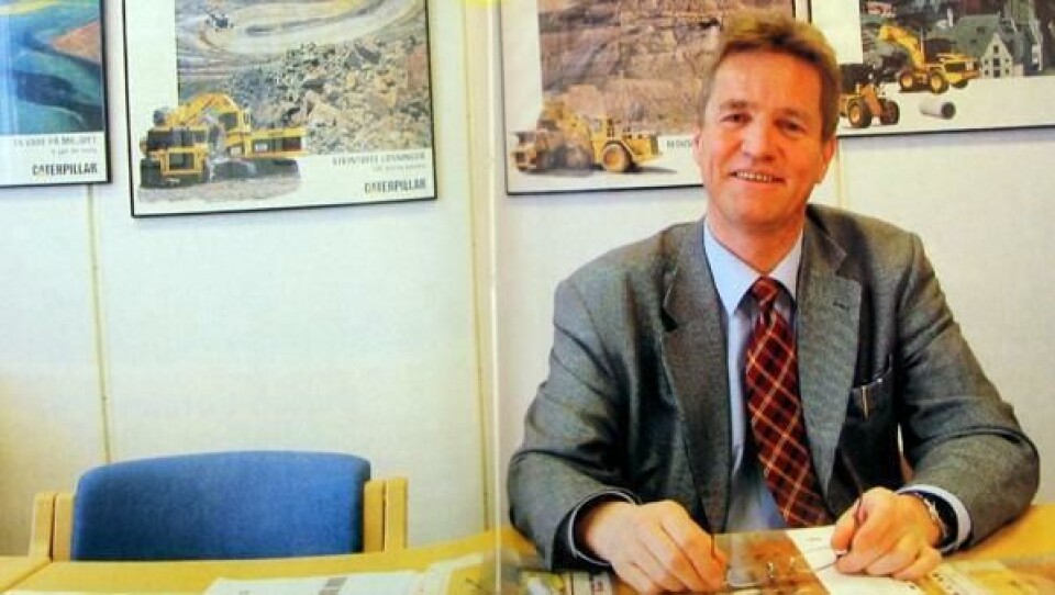 Adm. direktør Inge Stensland: - Eierskifte blir bra for våre ansatte, for våre kunder og for Caterpillar. (Fotografi av bilde i bladet)
