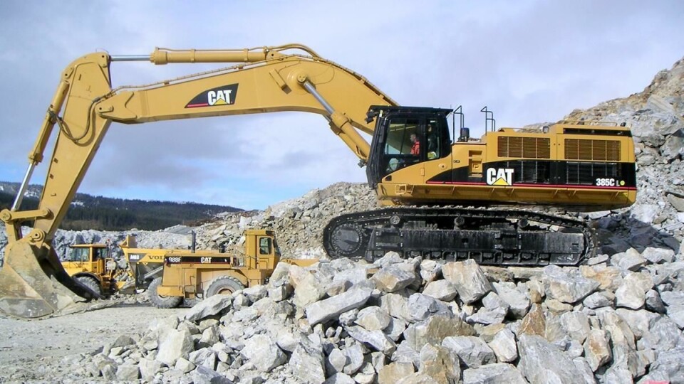 Cats nye 90-tonner 385C L ble for kort tid siden satt i drift hos Brønnøy Kalk.