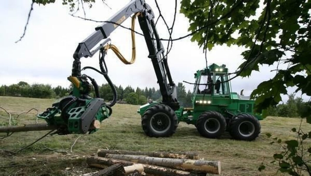 T-Bear på en av sine første avvirkningstester. T-Bear på en av sine første avvirkningstester.