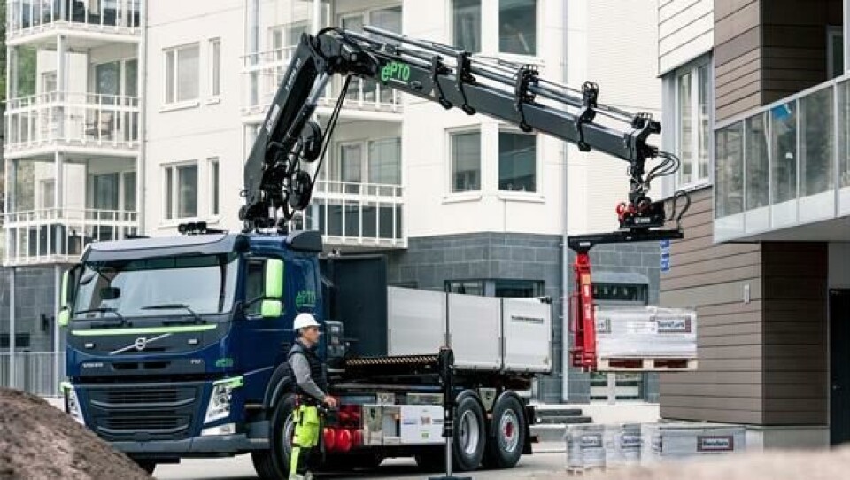 ePTO: Volvo FM Euro 6 med Hiabs mest energieffektive kran, X-Hipro 192 og vekselpåbygget Multilift XR18SL - ProfutureTM.
