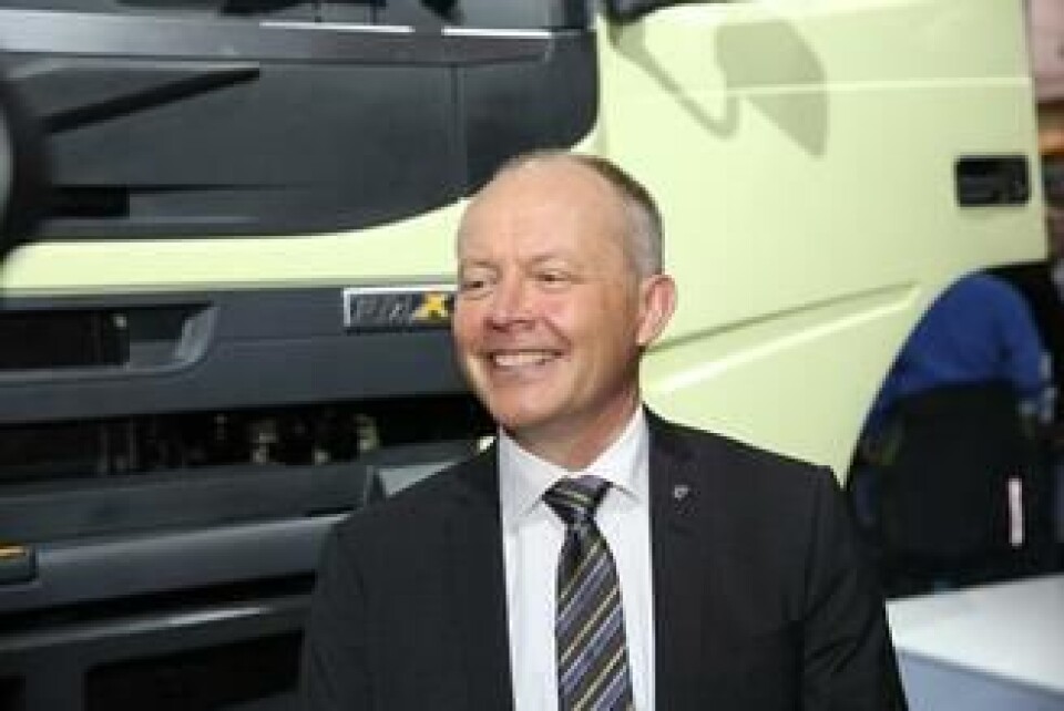 Volvo-sjef Claes Nilsson strålte under lanseringen av nye FMX.