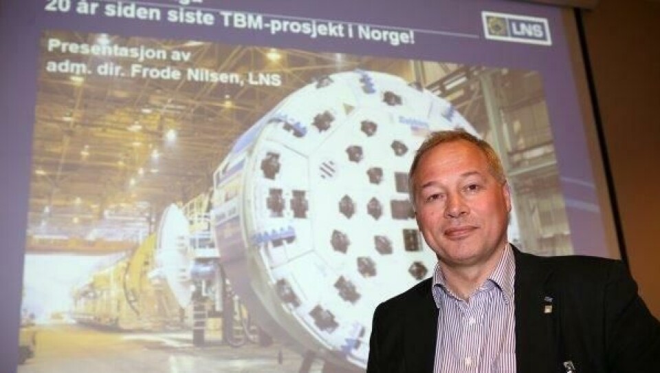 Frode Nilsen markerte seg på Tunneldagene 2013, blant annet med TBM.