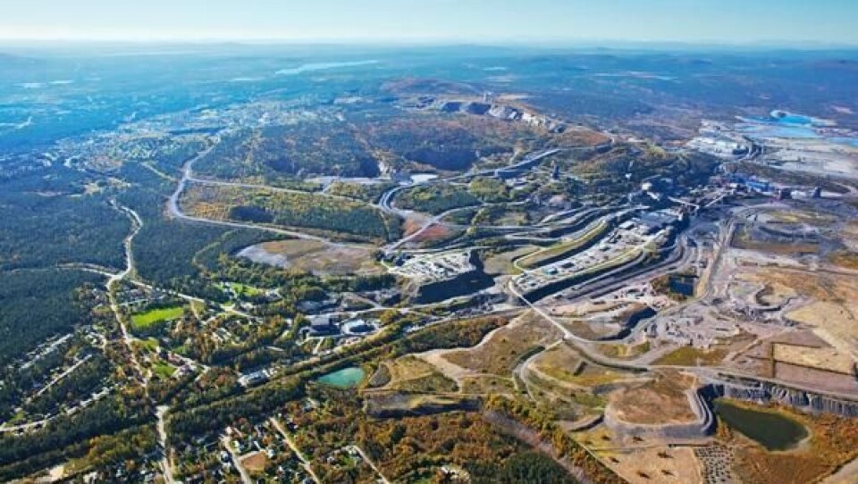 Malmberget nord i Sverige.