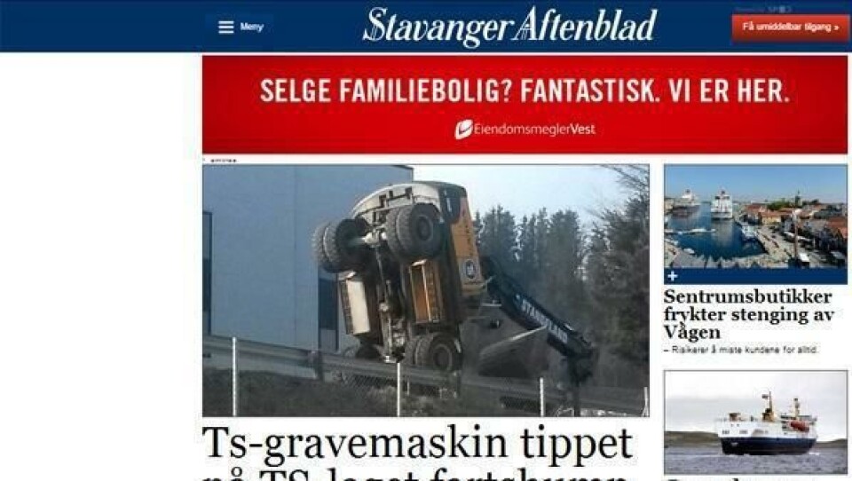Faksimile fra Aftenbladet.no