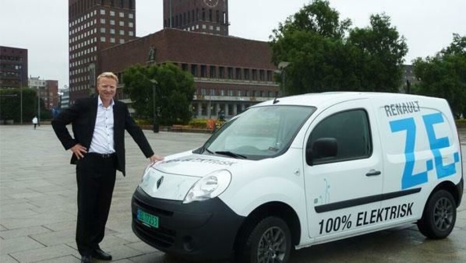 Administrerende direktør i Renault Norge, Jan Traaseth, har tro på den elektriske Kangooen.