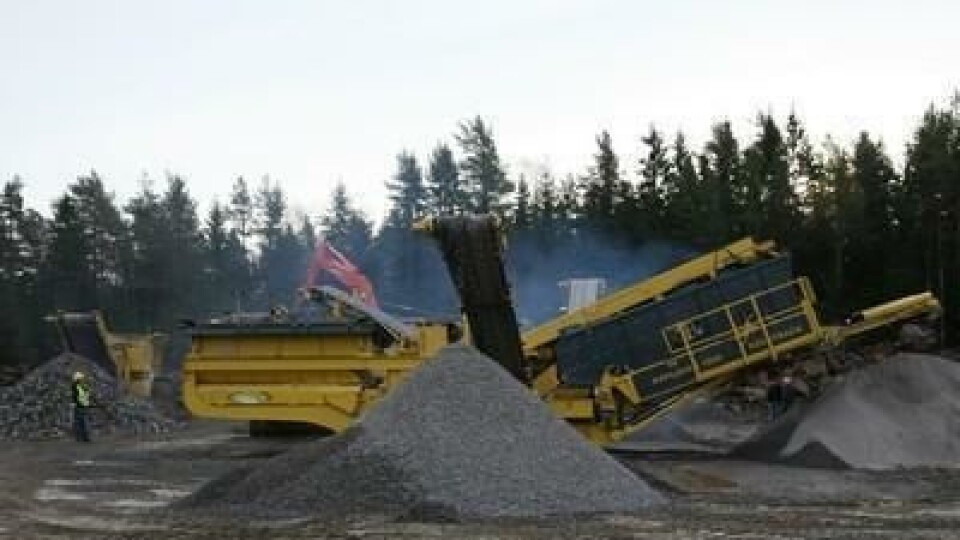 Keestrack-produktene var i demonstrativ bevegelse hos Fredheim Maskin.