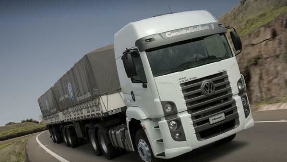 Nyttekjøretøysektoren hos MAN hadde nedgang i Europa på grunn av svake konjunkturer og i Brasil på grunn av innføringen av Euro 5. Bildet viser ett av Brasil-produktene, VW Constellation 26.390.