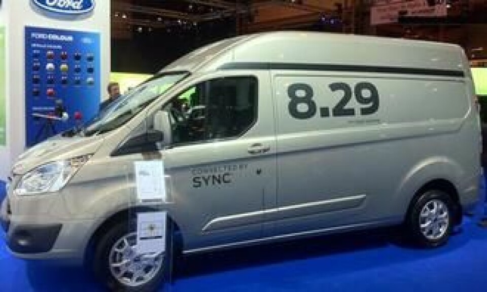Ford Transit Custom med høyt tak.