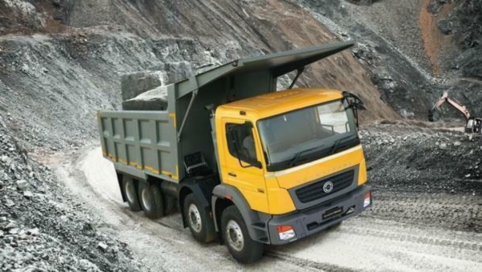 Anleggsbilen 3128CM er en av de fire modellene av BharatBenz lansert i slutten av januar.