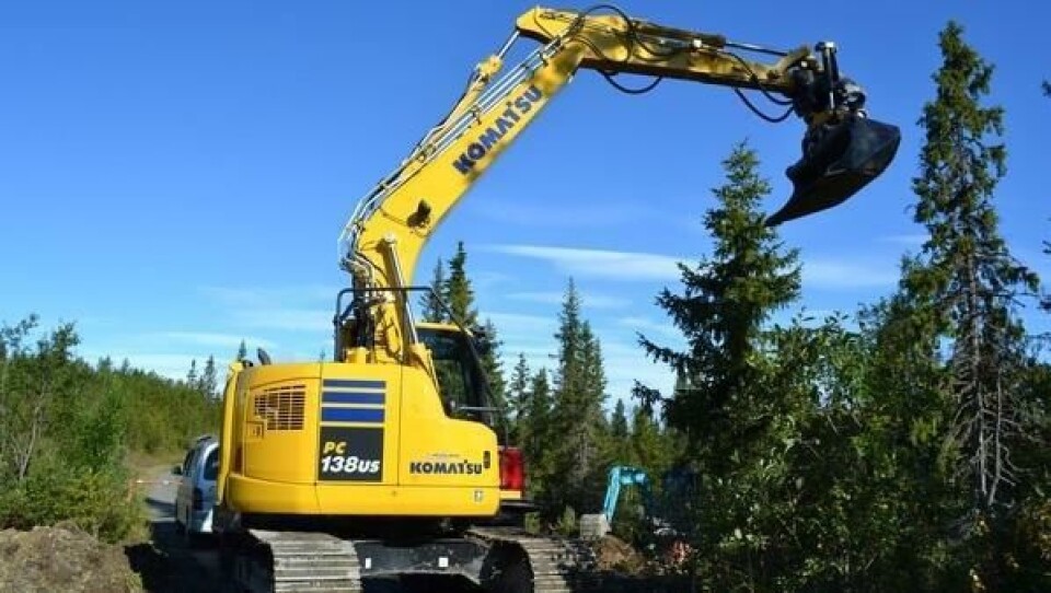 Med den korte hekken er den nye Komatsu-graveren ideell til jobber der det er litt trangt.