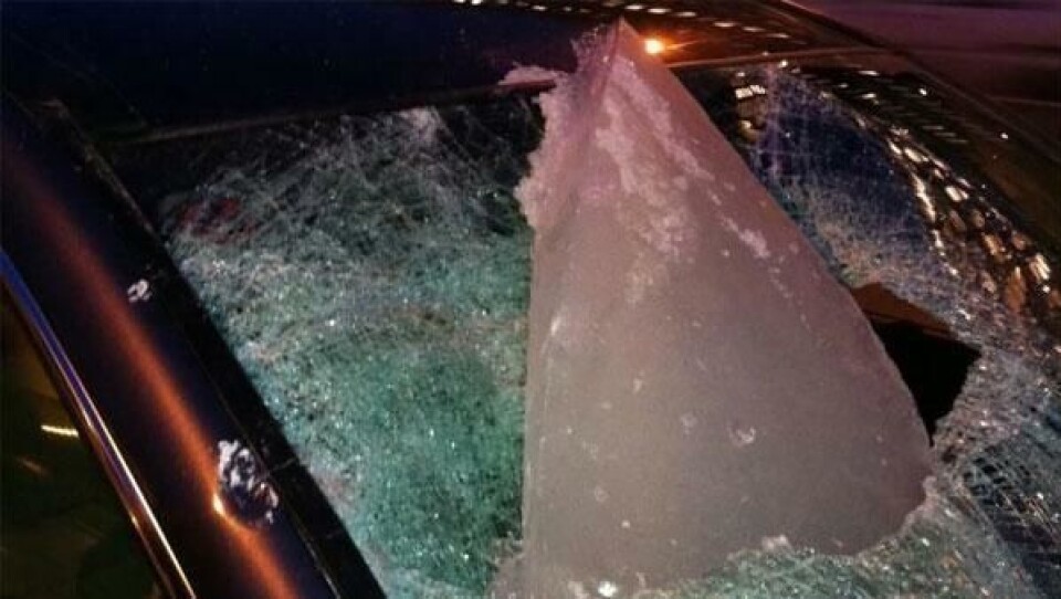 Fikk denne gjennom frontruta