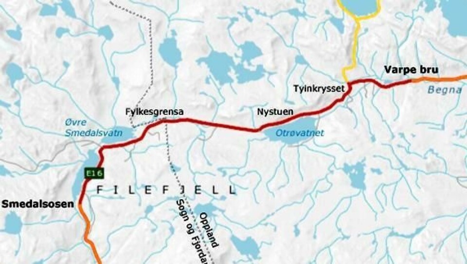 E16-utbygging til 1490 mill. kroner