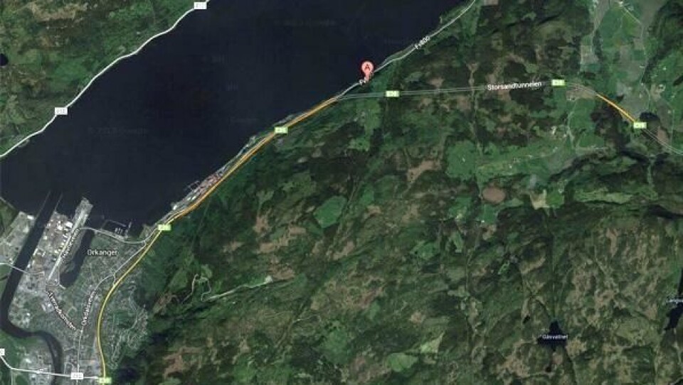Tunnelbrann i Storsandtunnelen på E39
