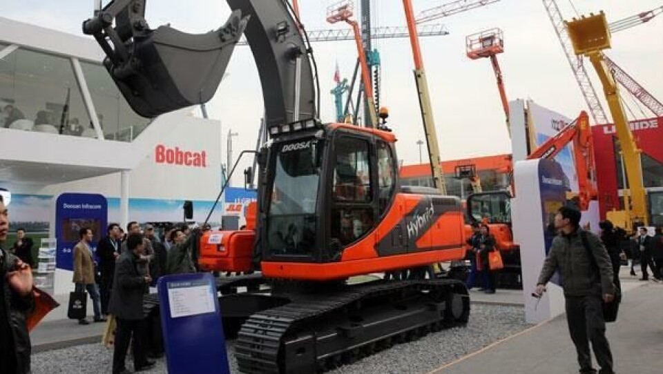 Doosan viste frem denne hybriden i Kina, men det var sparsomt med informasjon om maskinen.